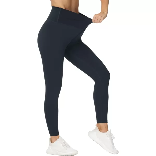 THE GYM PEOPLE Womens V Cross Waist Yoga Leggings with High Waisted Tummy ControlCharcoal Grey