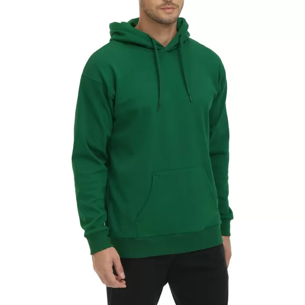 THE GYM PEOPLE Mens Pullover Hoodie in Loose fit Heavyweight Ultra Soft Fleece With PocketsGreen