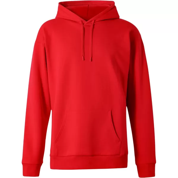 THE GYM PEOPLE Mens Pullover Hoodie in Loose fit Heavyweight Ultra Soft Fleece With PocketsRedfleece Lined