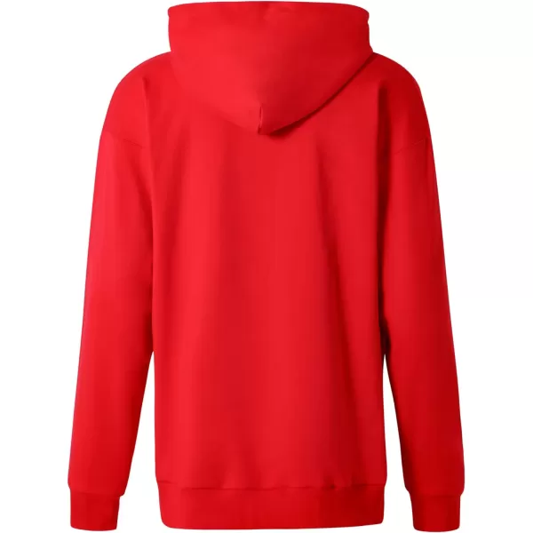 THE GYM PEOPLE Mens Pullover Hoodie in Loose fit Heavyweight Ultra Soft Fleece With PocketsRedfleece Lined