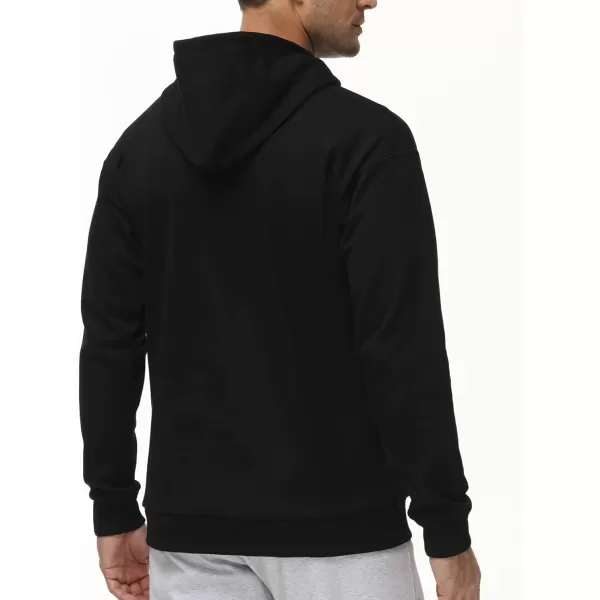 THE GYM PEOPLE Mens Pullover Hoodie in Loose fit Heavyweight Ultra Soft Fleece With PocketsSanta Print Black
