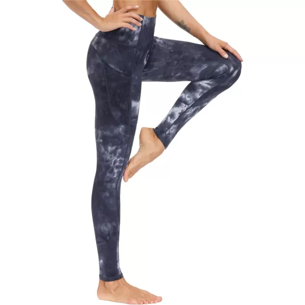 THE GYM PEOPLE Thick High Waist Yoga Pants with Pockets Tummy Control Workout Running Yoga Leggings for WomenBlackDark GreyWhite