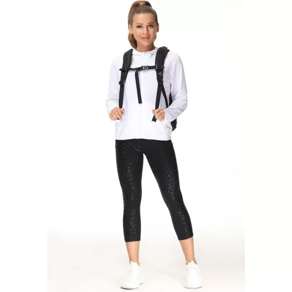 THE GYM PEOPLE Thick High Waist Yoga Pants with Pockets Tummy Control Workout Running Yoga Leggings for WomenZcapris Black Leopard