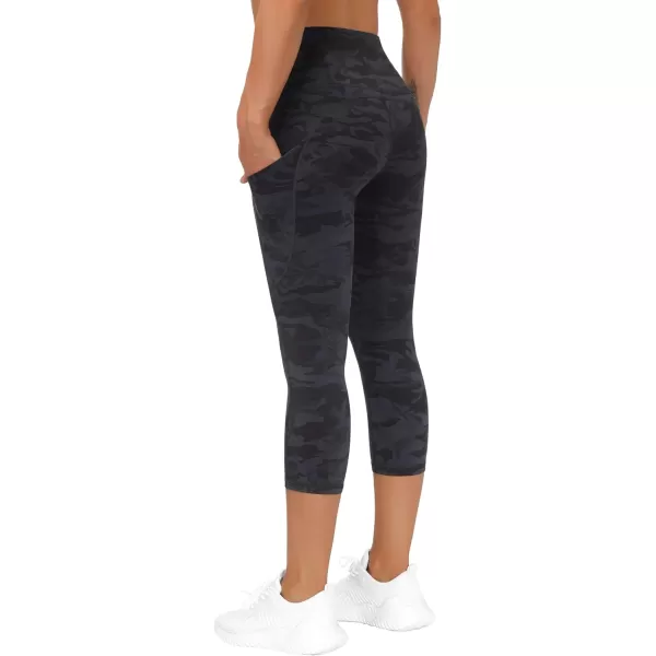 THE GYM PEOPLE Thick High Waist Yoga Pants with Pockets Tummy Control Workout Running Yoga Leggings for WomenZcapris Camo