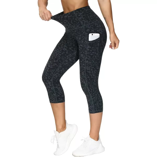 THE GYM PEOPLE Thick High Waist Yoga Pants with Pockets Tummy Control Workout Running Yoga Leggings for WomenZcapris Graffiti
