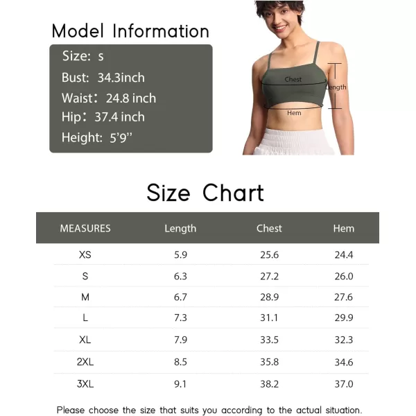 THE GYM PEOPLE Womens Adjustable Spaghetti Strap Sports Bras Wirefree Workout Tops with Removable PaddedBean Brown