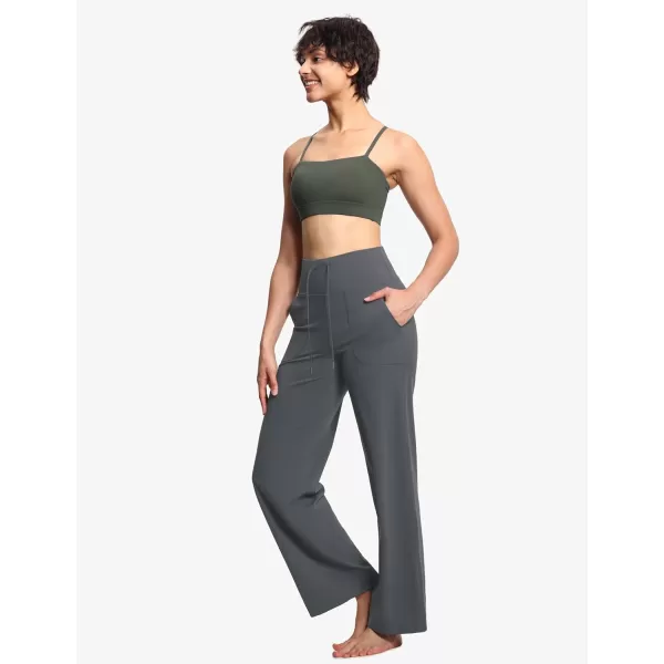 THE GYM PEOPLE Womens Adjustable Spaghetti Strap Sports Bras Wirefree Workout Tops with Removable PaddedBean Brown
