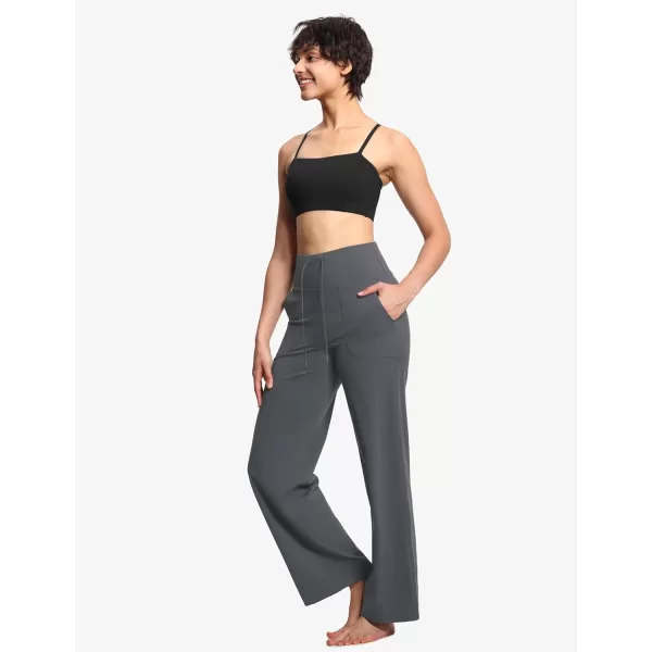 THE GYM PEOPLE Womens Adjustable Spaghetti Strap Sports Bras Wirefree Workout Tops with Removable PaddedBlack