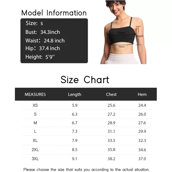 THE GYM PEOPLE Womens Adjustable Spaghetti Strap Sports Bras Wirefree Workout Tops with Removable PaddedBlack