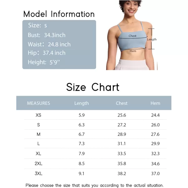 THE GYM PEOPLE Womens Adjustable Spaghetti Strap Sports Bras Wirefree Workout Tops with Removable PaddedDenim Blue