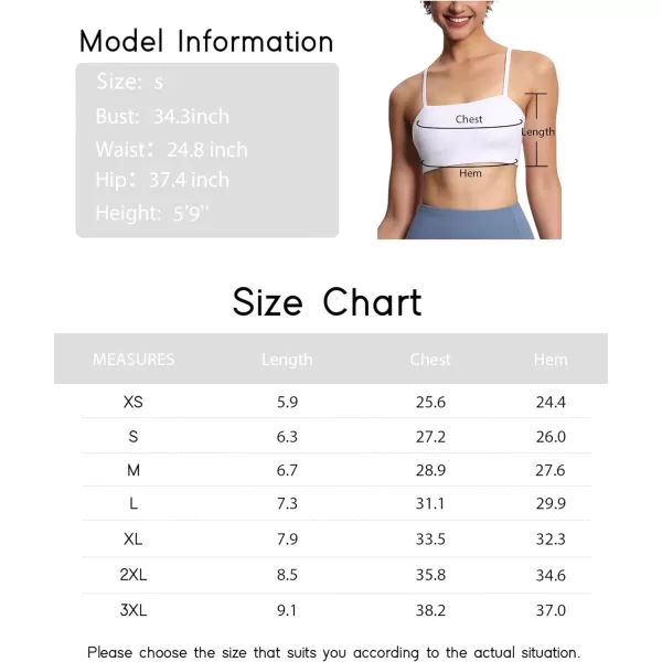 THE GYM PEOPLE Womens Adjustable Spaghetti Strap Sports Bras Wirefree Workout Tops with Removable PaddedWhite