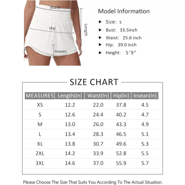 THE GYM PEOPLE Womens Athletic Shorts Elastic Waisted Quick Dry Ruffle Tennis Workout Skorts with Mesh Liner Zip PocketsWhite
