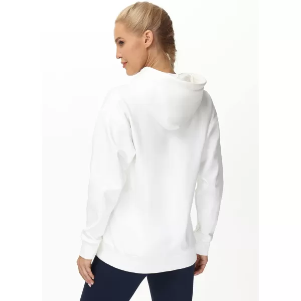 THE GYM PEOPLE Womens Basic Pullover Hoodie Loose fit Ultra Soft Fleece hooded Sweatshirt With PocketsWhite
