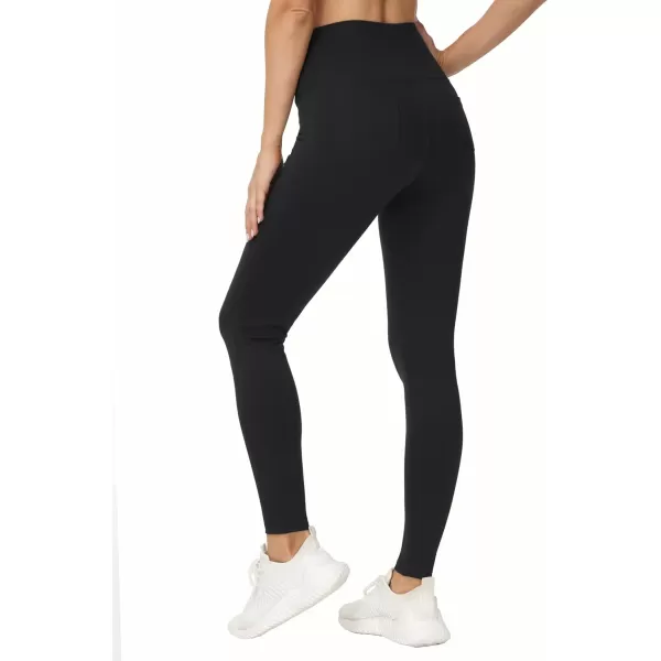 THE GYM PEOPLE Womens Casual Yoga Leggings High Waisted Tummy Control Workout Pants with 4 PocketsBlack