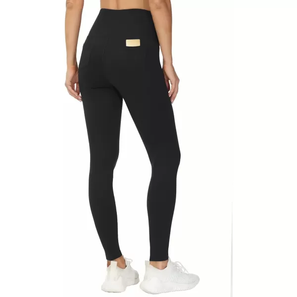 THE GYM PEOPLE Womens Casual Yoga Leggings High Waisted Tummy Control Workout Pants with 4 PocketsBlack