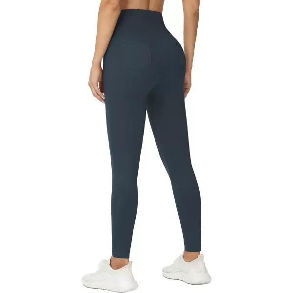 THE GYM PEOPLE Womens Casual Yoga Leggings High Waisted Tummy Control Workout Pants with 4 PocketsCharcoal Grey