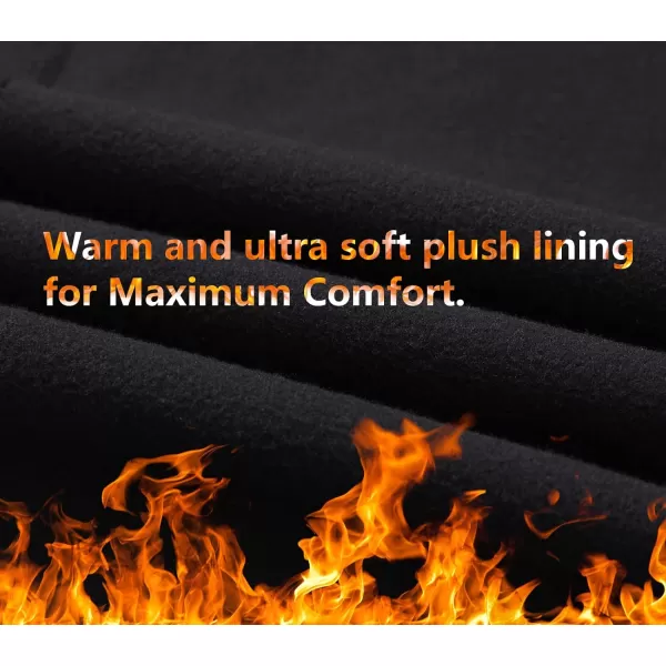 THE GYM PEOPLE Womens Casual Yoga Leggings High Waisted Tummy Control Workout Pants with 4 PocketsFleece Black