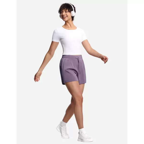THE GYM PEOPLE Womens Cute Crop TShirts Short Sleeve Ribbed Ice Silk Slim Fit Casual Tee TopsWhite