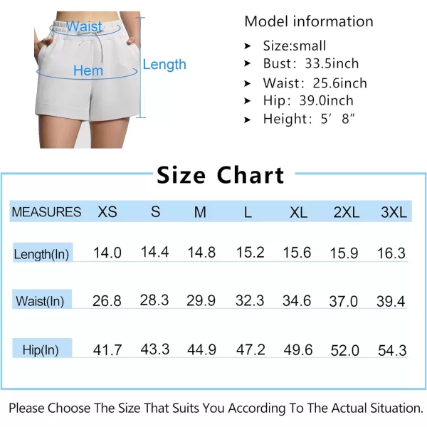 THE GYM PEOPLE Womens Drawstring Sweat Shorts High Waisted Summer Workout Lounge Shorts with PocketsBright Grey