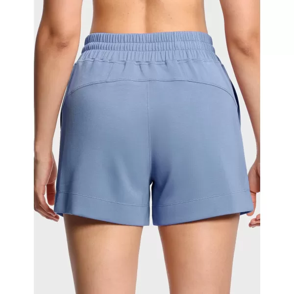 THE GYM PEOPLE Womens Drawstring Sweat Shorts High Waisted Summer Workout Lounge Shorts with PocketsInk Blue
