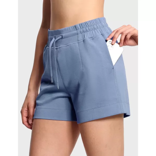 THE GYM PEOPLE Womens Drawstring Sweat Shorts High Waisted Summer Workout Lounge Shorts with PocketsInk Blue