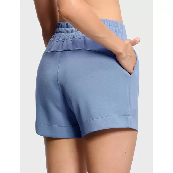 THE GYM PEOPLE Womens Drawstring Sweat Shorts High Waisted Summer Workout Lounge Shorts with PocketsInk Blue