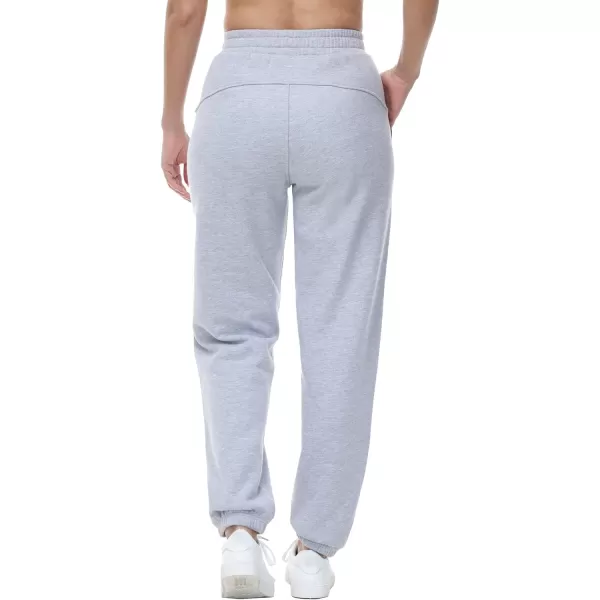 THE GYM PEOPLE Womens Fleece Sweatpants Warm Workout Joggers Pants with PocketsGrey