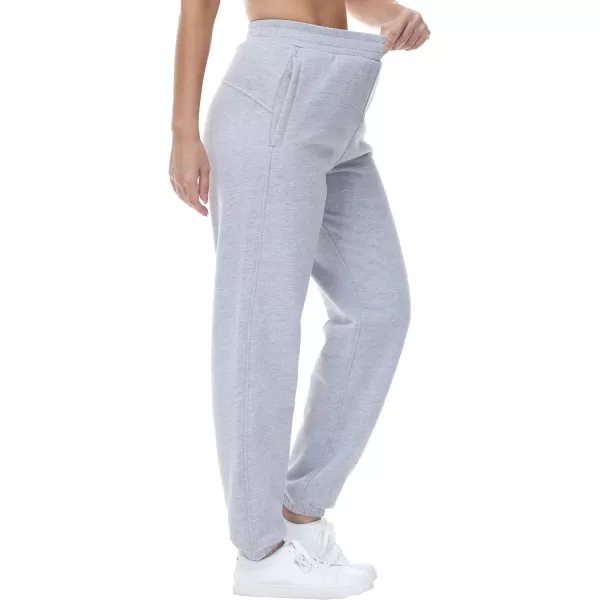 THE GYM PEOPLE Womens Fleece Sweatpants Warm Workout Joggers Pants with PocketsGrey