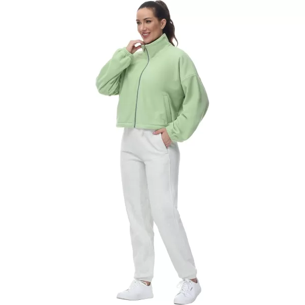 THE GYM PEOPLE Womens Fleece Sweatpants Warm Workout Joggers Pants with PocketsHeather White