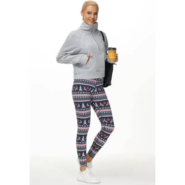 THE GYM PEOPLE Womens Half Zip Pullover Fleece Stand Collar Crop Sweatshirt with Pockets Thumb HoleGrey