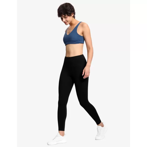 THE GYM PEOPLE Womens High Waist Workout Legging Soft Tummy Control Squat Proof Yoga Running PantsBlack