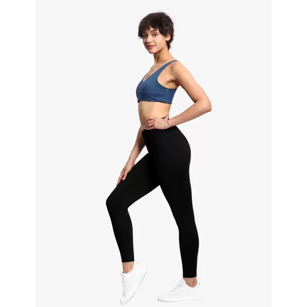 THE GYM PEOPLE Womens High Waist Workout Legging Soft Tummy Control Squat Proof Yoga Running PantsBlack