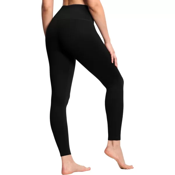 THE GYM PEOPLE Womens High Waist Workout Legging Soft Tummy Control Squat Proof Yoga Running PantsBlack