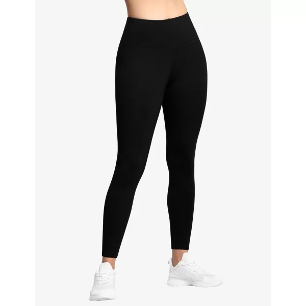 THE GYM PEOPLE Womens High Waist Workout Legging Soft Tummy Control Squat Proof Yoga Running PantsBlack