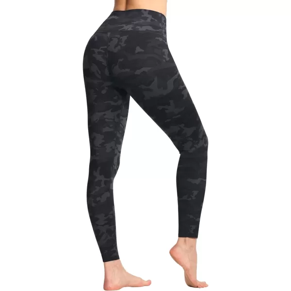 THE GYM PEOPLE Womens High Waist Workout Legging Soft Tummy Control Squat Proof Yoga Running PantsBlackgrey Camo