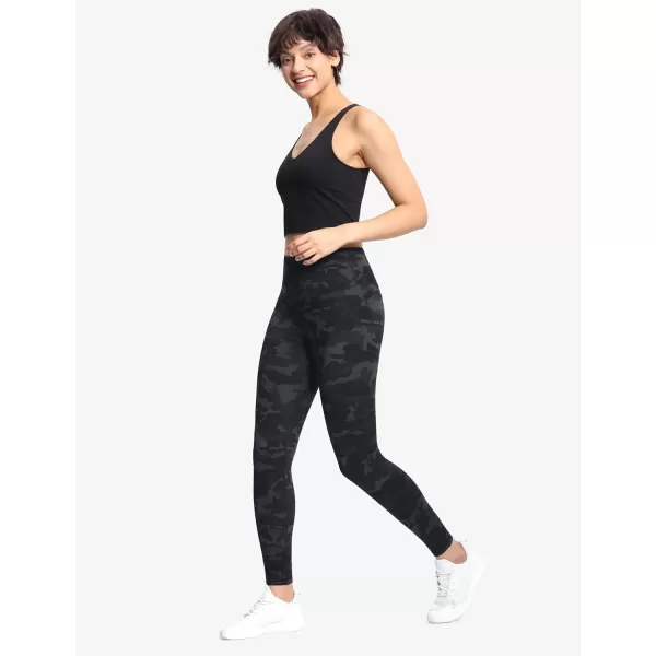 THE GYM PEOPLE Womens High Waist Workout Legging Soft Tummy Control Squat Proof Yoga Running PantsBlackgrey Camo