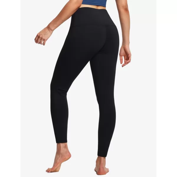 THE GYM PEOPLE Womens High Waist Workout Legging Soft Tummy Control Squat Proof Yoga Running PantsFleece Lined Black
