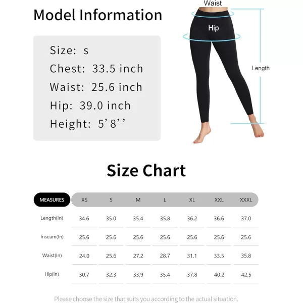 THE GYM PEOPLE Womens High Waist Workout Legging Soft Tummy Control Squat Proof Yoga Running PantsFleece Lined Black