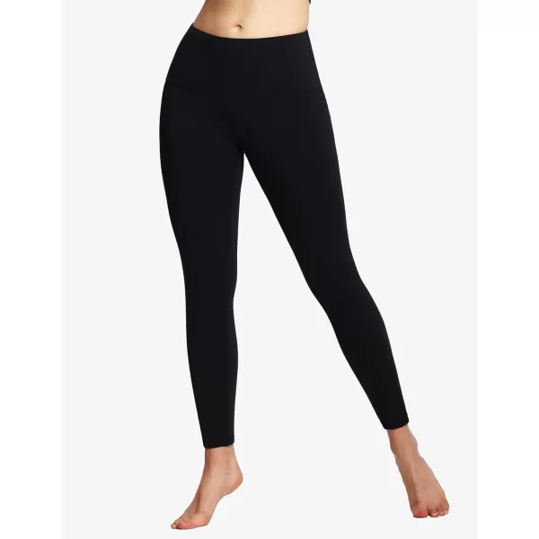 THE GYM PEOPLE Womens High Waist Workout Legging Soft Tummy Control Squat Proof Yoga Running PantsFleece Lined Black