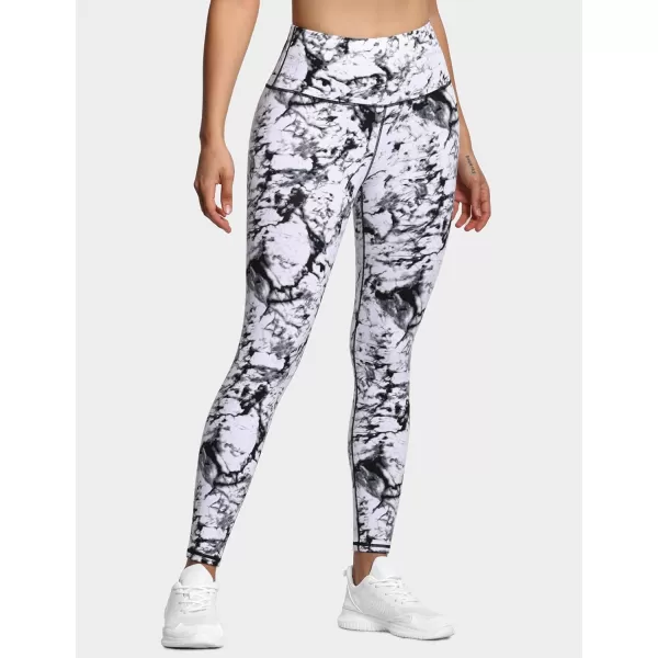 THE GYM PEOPLE Womens High Waist Workout Legging Soft Tummy Control Squat Proof Yoga Running PantsMarble