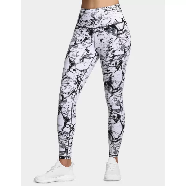 THE GYM PEOPLE Womens High Waist Workout Legging Soft Tummy Control Squat Proof Yoga Running PantsMarble