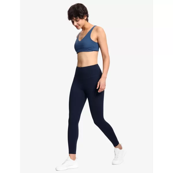 THE GYM PEOPLE Womens High Waist Workout Legging Soft Tummy Control Squat Proof Yoga Running PantsNavy Blue