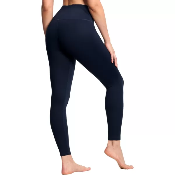 THE GYM PEOPLE Womens High Waist Workout Legging Soft Tummy Control Squat Proof Yoga Running PantsNavy Blue