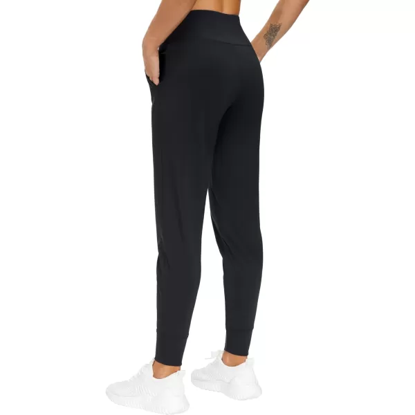 THE GYM PEOPLE Womens Joggers Pants Lightweight Athletic Leggings Tapered Lounge Pants for Workout Yoga RunningBlack
