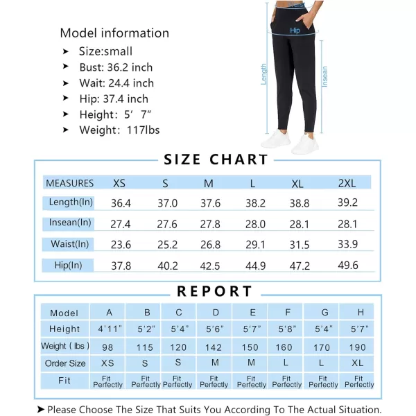 THE GYM PEOPLE Womens Joggers Pants Lightweight Athletic Leggings Tapered Lounge Pants for Workout Yoga RunningBlack