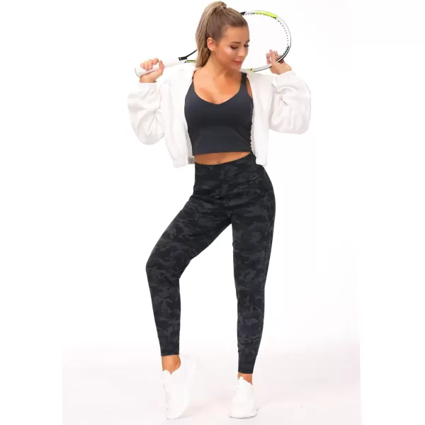 THE GYM PEOPLE Womens Joggers Pants Lightweight Athletic Leggings Tapered Lounge Pants for Workout Yoga RunningBlackgrey Camo