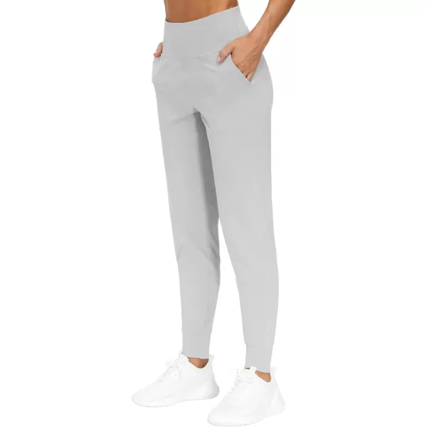 THE GYM PEOPLE Womens Joggers Pants Lightweight Athletic Leggings Tapered Lounge Pants for Workout Yoga RunningBright Grey