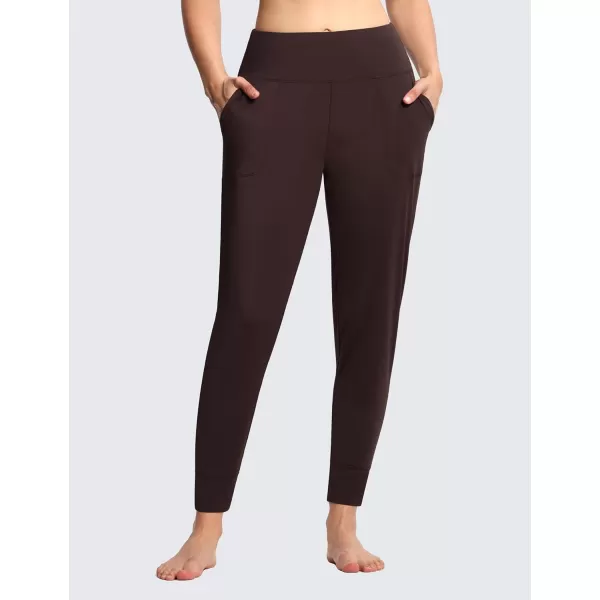 THE GYM PEOPLE Womens Joggers Pants Lightweight Athletic Leggings Tapered Lounge Pants for Workout Yoga RunningBrown