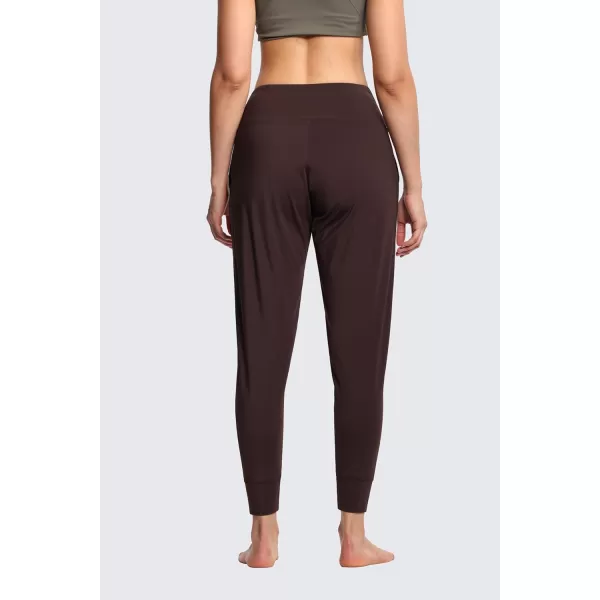 THE GYM PEOPLE Womens Joggers Pants Lightweight Athletic Leggings Tapered Lounge Pants for Workout Yoga RunningBrown