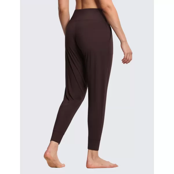 THE GYM PEOPLE Womens Joggers Pants Lightweight Athletic Leggings Tapered Lounge Pants for Workout Yoga RunningBrown